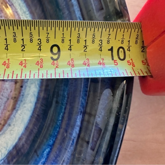 Handcrafted Blue and Brown Pottery Pie Pan or Bowl - Picture 9 of 10